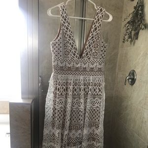 White lace ASOS dress.